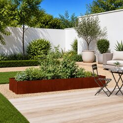 Elevate Your Outdoor Space with a Weathering Steel Planter