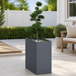Modern Anthracite Planter Box for Outdoor Spaces 40x80x80cm