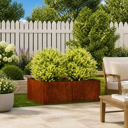 Elevate Your Outdoor Space with Weathering Steel Planter 80x80x30cm