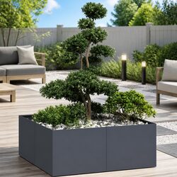 Elevate Your Outdoor Space with Anthracite Raised Planter Box 100x100x40 cm