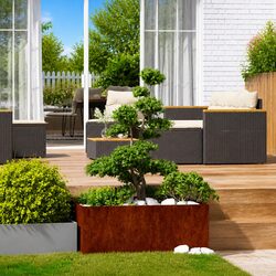 Stylish Raised Garden Planter Box 100x100x40cm