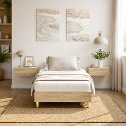 Stylish Sonoma Oak Bed Frame 90x190 cm for Your Bedroom