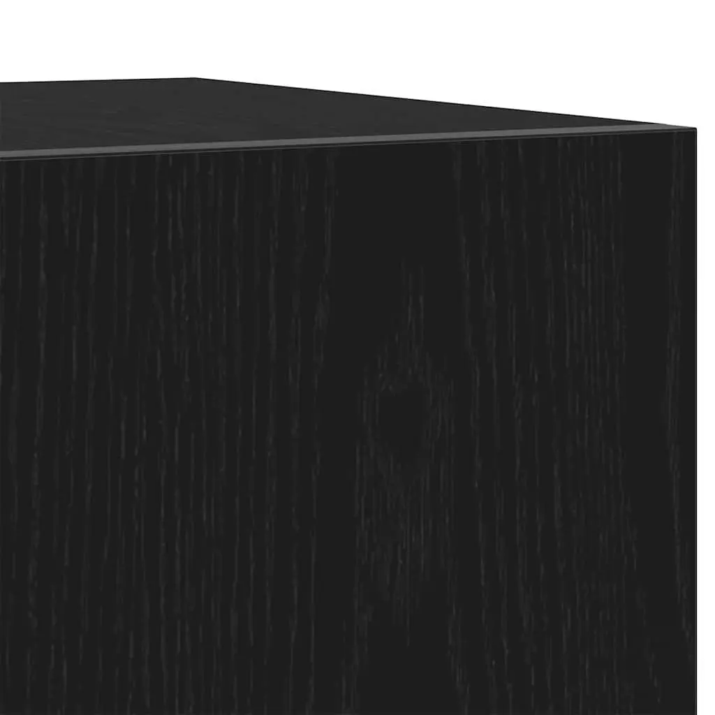 TV Cabinet Black 160x35x40cm Modern Storage Unit Engineered Wood