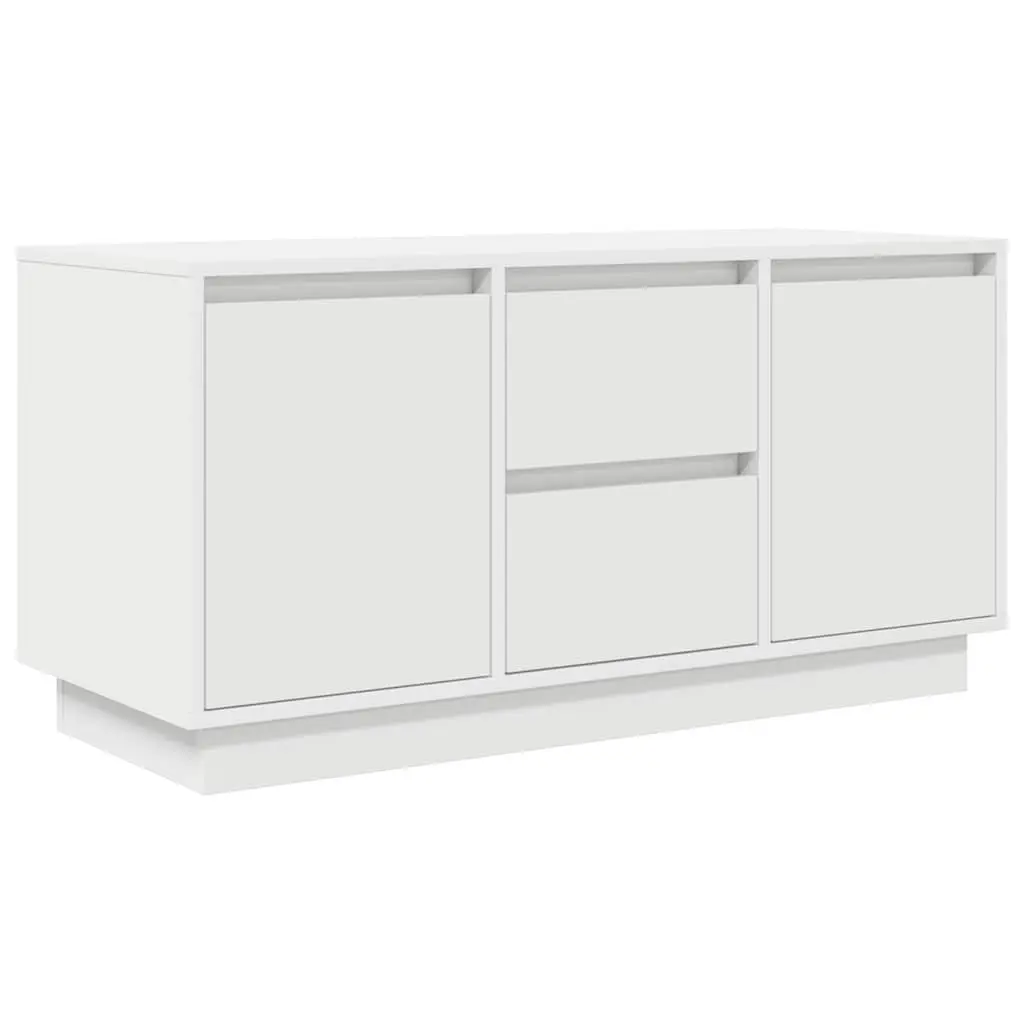TV Cabinet 100 cm White RGB LED Lights Storage Unit for Living Room Furniture
