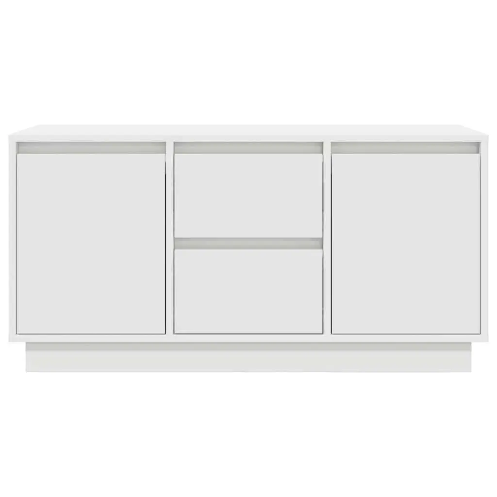 TV Cabinet 100 cm White RGB LED Lights Storage Unit for Living Room Furniture