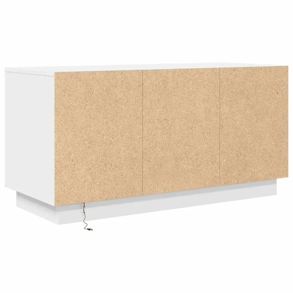 TV Cabinet 100 cm White RGB LED Lights Storage Unit for Living Room Furniture