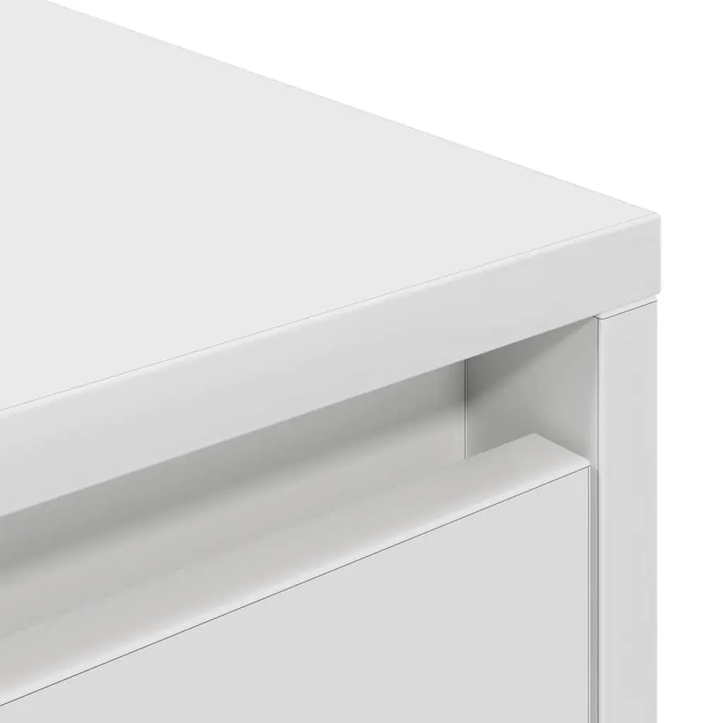 TV Cabinet 100 cm White RGB LED Lights Storage Unit for Living Room Furniture