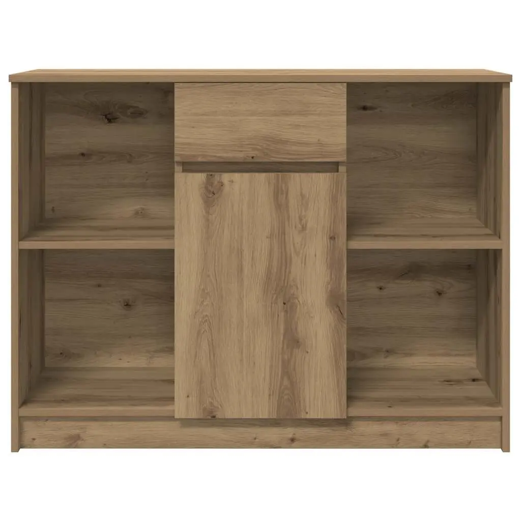 Sideboard Storage Cabinet 101x35x76 cm Brown Engineered Wood with Drawer and Shelves