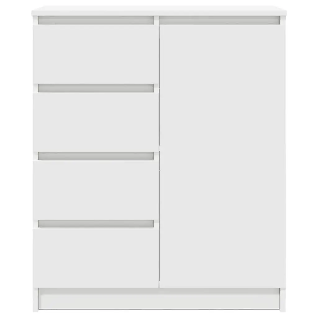 White Sideboard Cabinet 71W x 35D x 84H cm Engineered Wood with Drawers Shelf Door Storage for Living Room