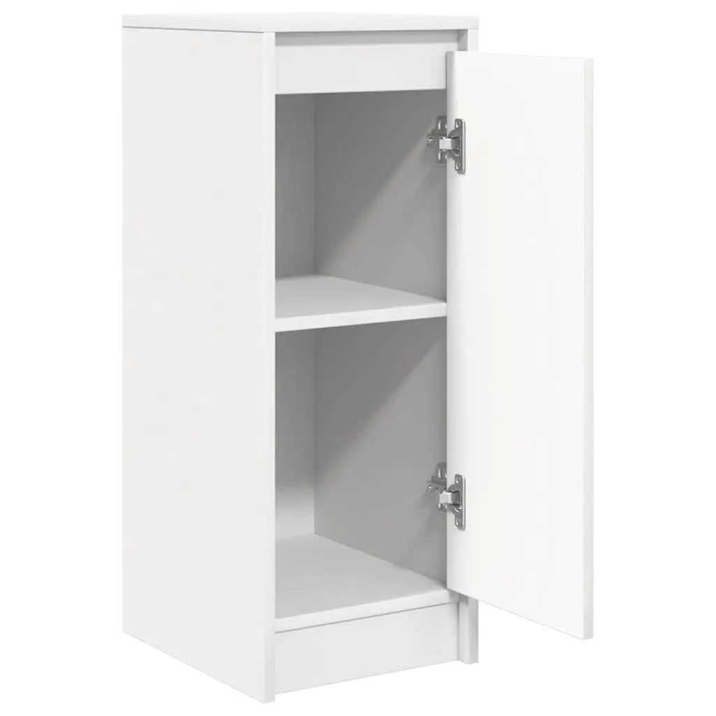 Sideboard White Engineered Wood Storage Cabinet with Door