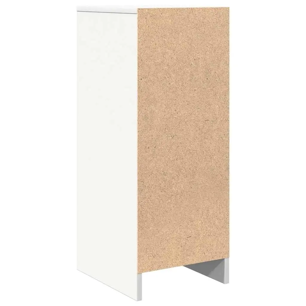 Sideboard White Engineered Wood Storage Cabinet with Door
