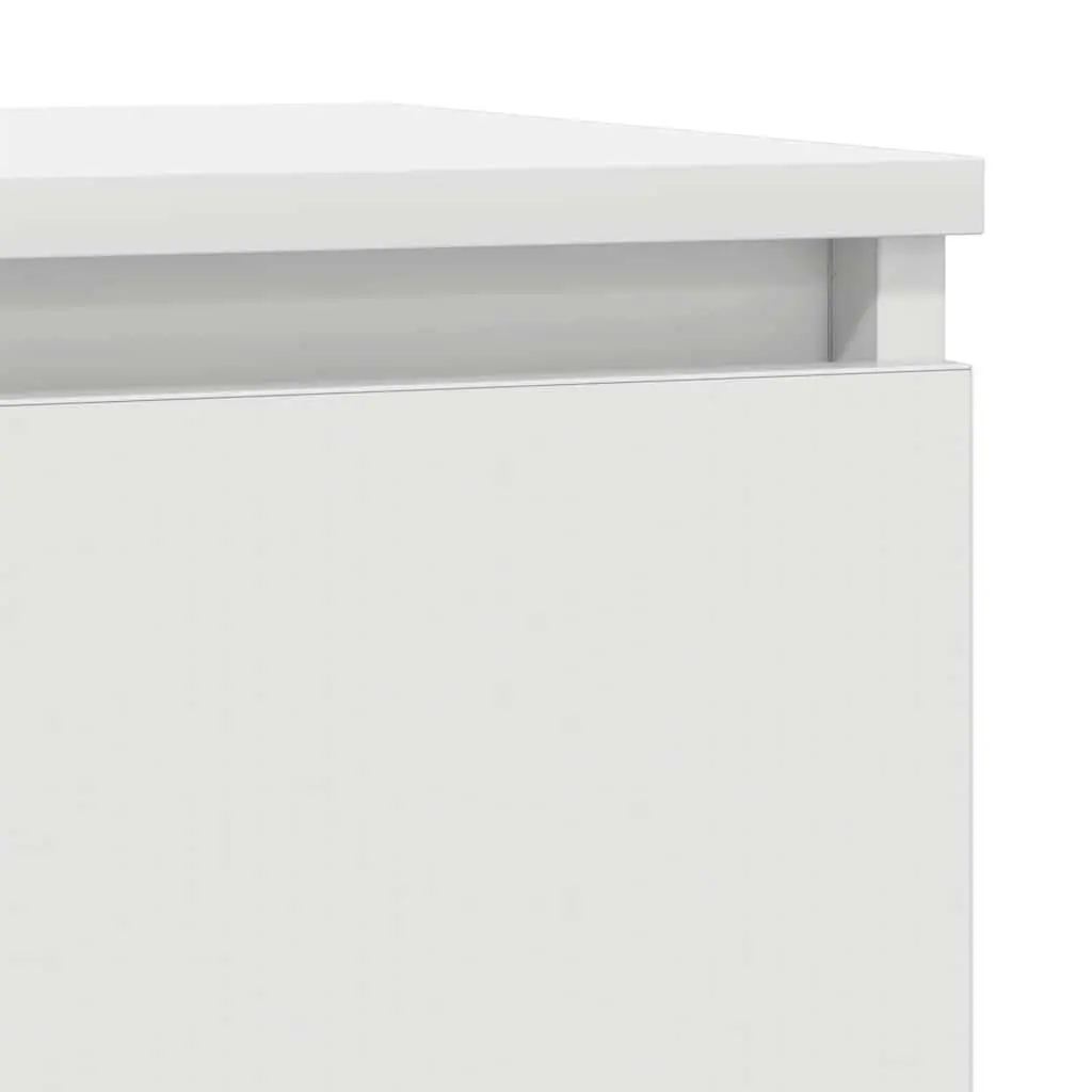 Sideboard White Engineered Wood Storage Cabinet with Door