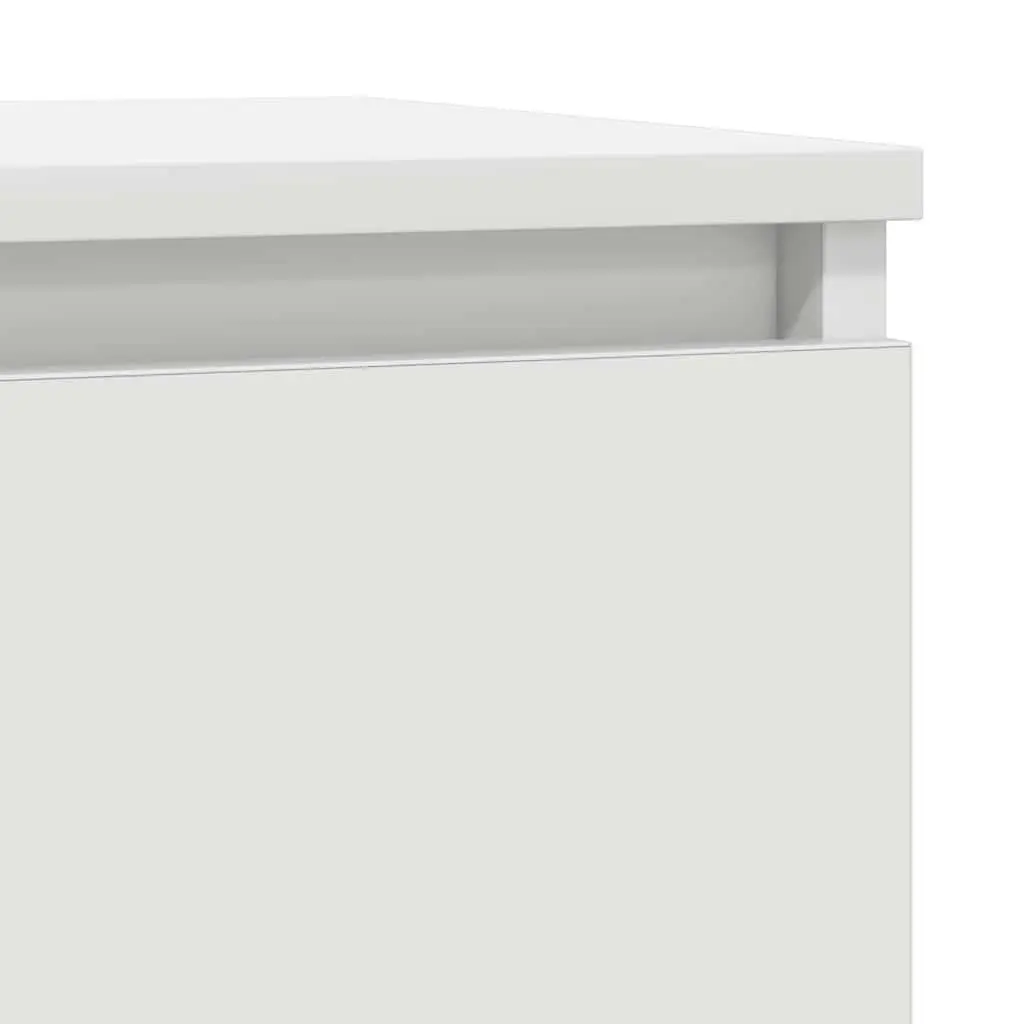 Sideboard Storage Cabinet White Engineered Wood Ample Enclosed Storage