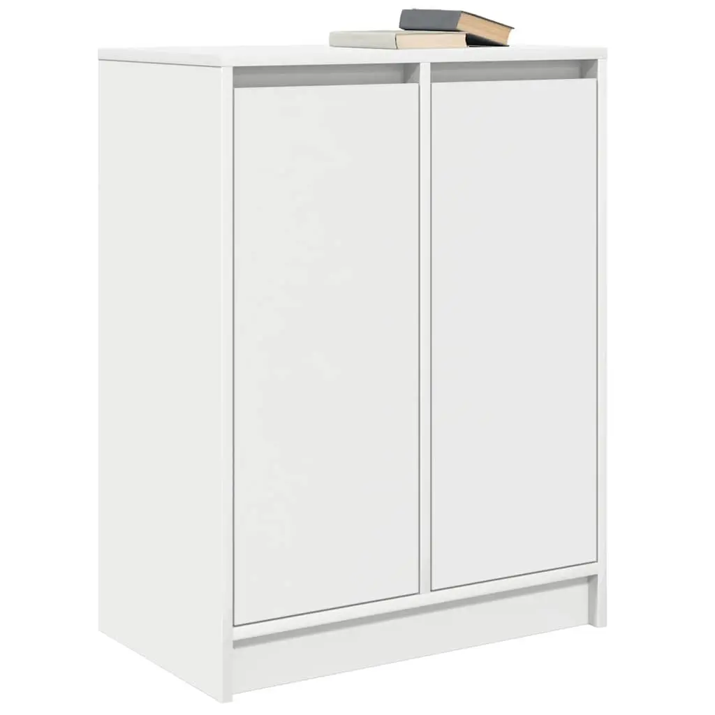Sideboard Storage Cabinet White Engineered Wood Ample Enclosed Storage