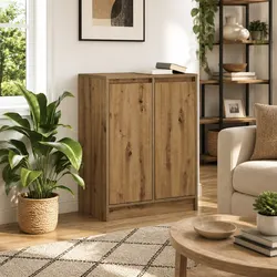 Sideboard Brown Engineered Wood Storage Cabinet Buffet Kitchen Dining Room