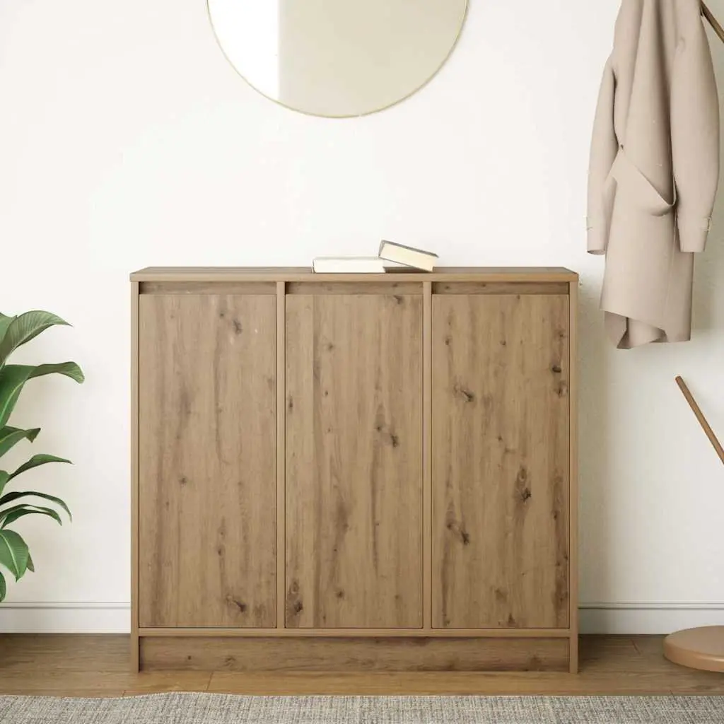 Sideboard Buffet Cabinet 85x34x76cm Engineered Wood Brown Artisan Oak Storage