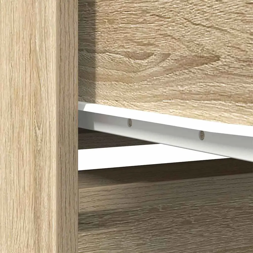 Storage Cabinet 55.5cm Brown Engineered Wood Drawer Enclosed Doors Sonoma Oak