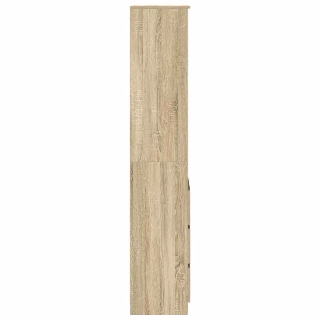 Highboard Storage Cabinet 180cm Brown Engineered Wood Durable Sideboard Buffet Cupboard