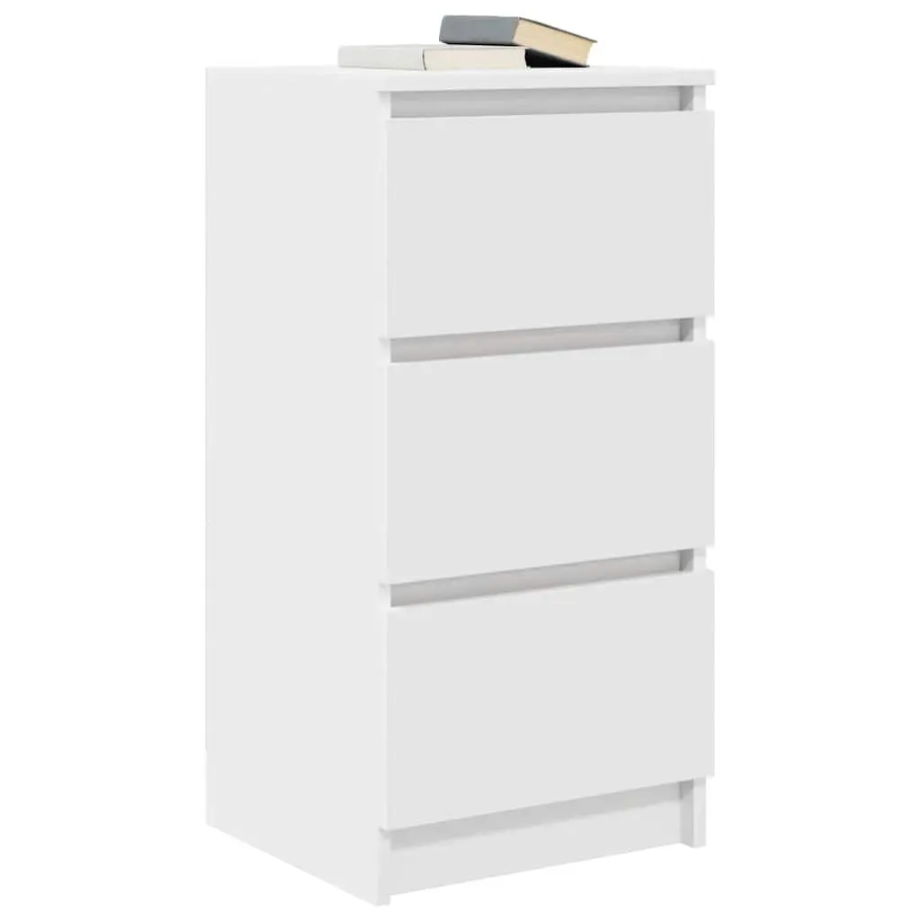 Sideboard White 37.5x35x76cm Storage Cabinet Engineered Wood Buffet Furniture