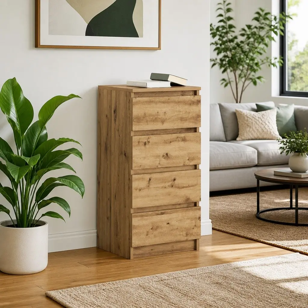 Sideboard Engineered Wood Storage Cabinet Brown Artisan Oak Suitable for Dining Rooms Bedrooms Bathrooms Kitchens Entryways Living Areas
