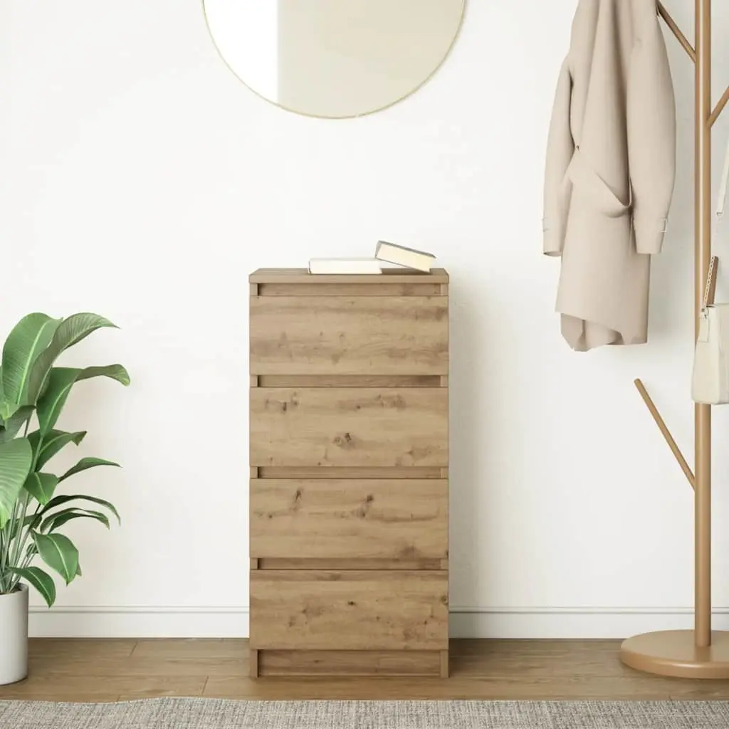 Sideboard Engineered Wood Storage Cabinet Brown Artisan Oak Suitable for Dining Rooms Bedrooms Bathrooms Kitchens Entryways Living Areas