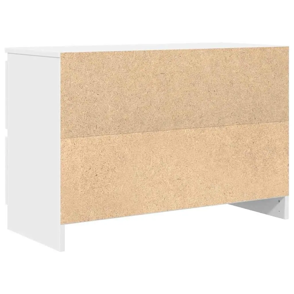 TV Cabinet White Engineered Wood Ample Storage Unit for Living Room Bedroom