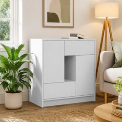 Stylish White Sideboard with Multi-Functional Storage