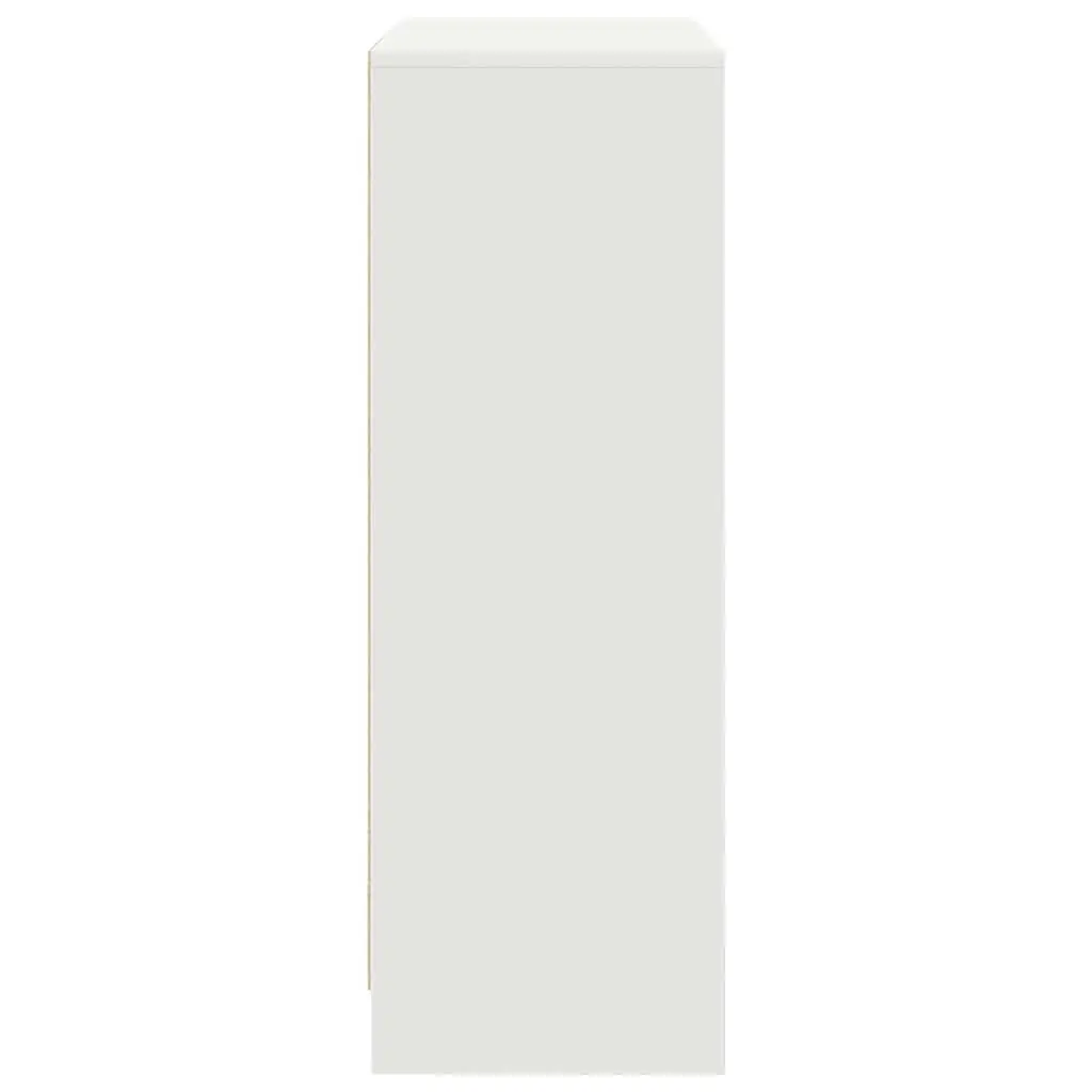 White Sideboard Buffet Cabinet with Doors and Drawers for Living Room Storage Organizer