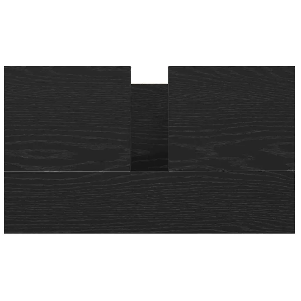 Bathroom Vanity Cabinet 60x34.5x60cm Black Oak Storage with Drawers