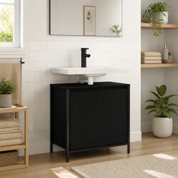 Black 60cm Bathroom Vanity Storage Unit for Modern Spaces