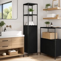 Enhance Your Space with a Black Oak Bathroom Cabinet