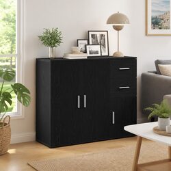 Elegant Black Oak Sideboard for Stylish Home Storage