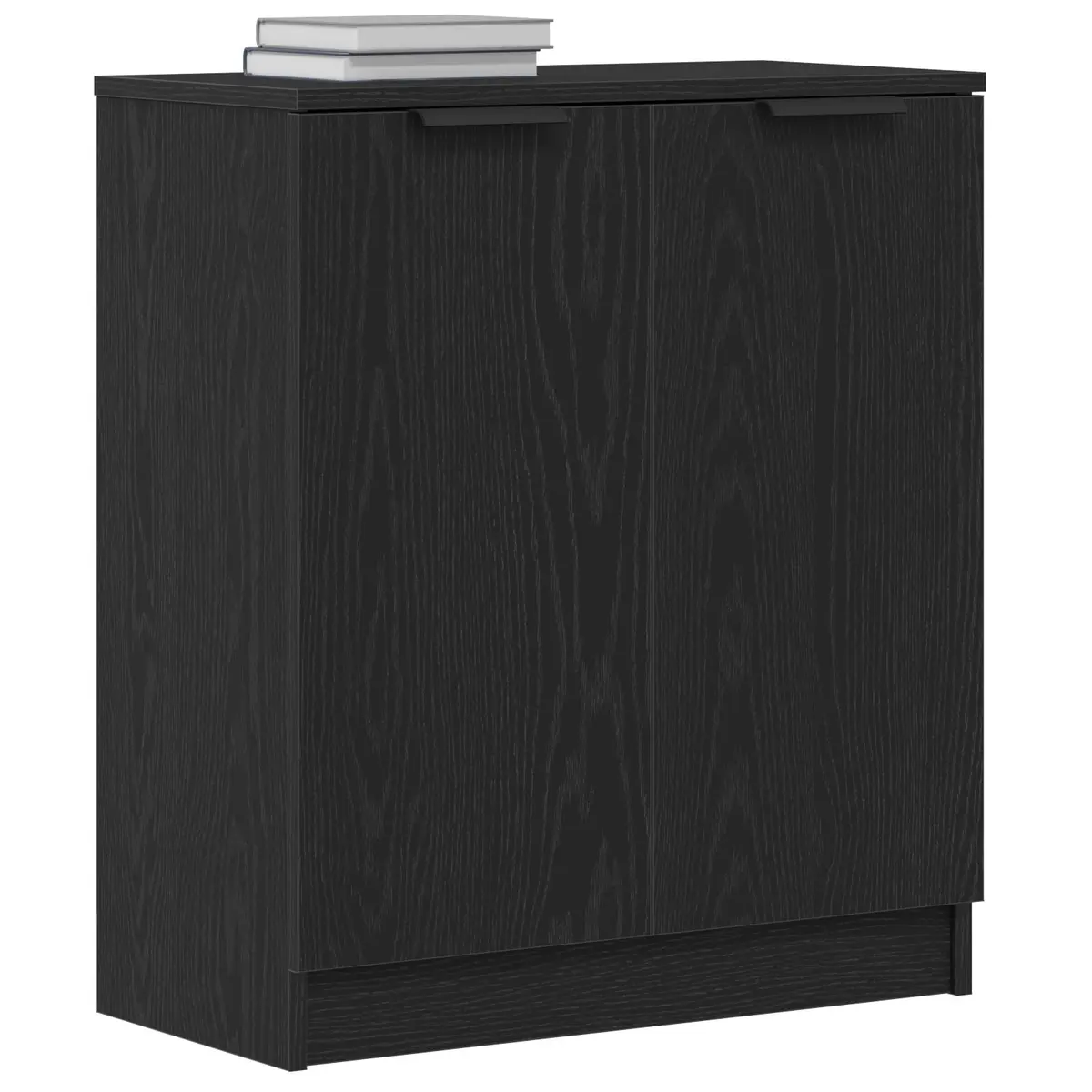 Sideboard Black Oak 60x30x70cm Modern Storage Cabinet