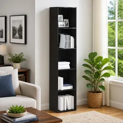 Stylish Black Oak Book Cabinet to Elevate Your Space