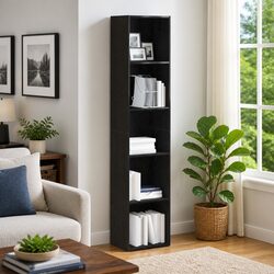 Stylish Black Oak Book Cabinet to Elevate Your Space