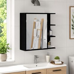 Elevate Your Bathroom with a Black Oak Mirror Cabinet
