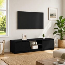 Modern Black Oak TV Cabinet to Elevate Your Living Room