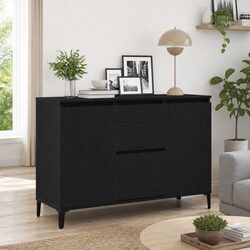 Elevate Your Space with a Black Engineered Wood Sideboard 104cm
