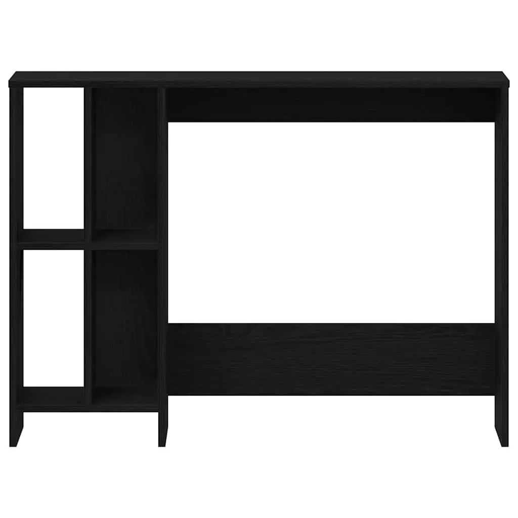 Desk with Shelves Black Oak Modern Home Office Study Workspace Computer Table