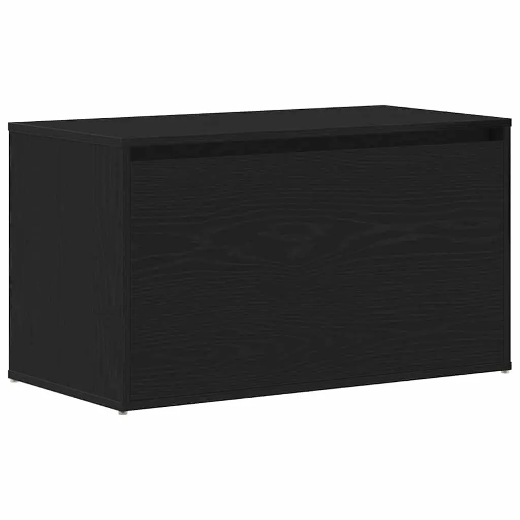 Hall Bench 80x40x45cm Black Oak Engineered Wood Compact Storage Seat
