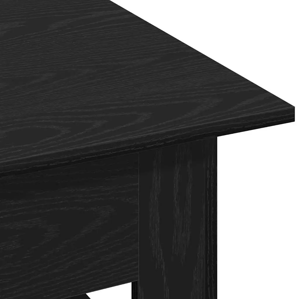Coffee Table 102cm Black Oak Modern Living Room Storage Engineered Wood
