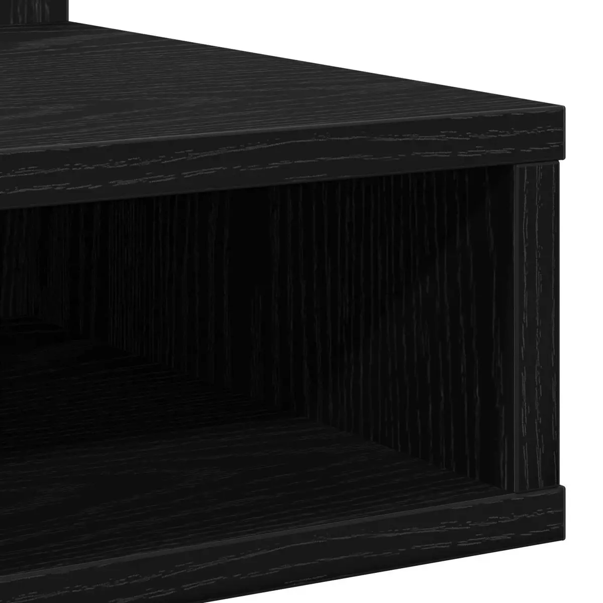 Wall-Mounted Mirror Cabinet 90 x 31.5 x 62 cm Black Oak with Integrated LED Lights and Multiple Storage Compartments