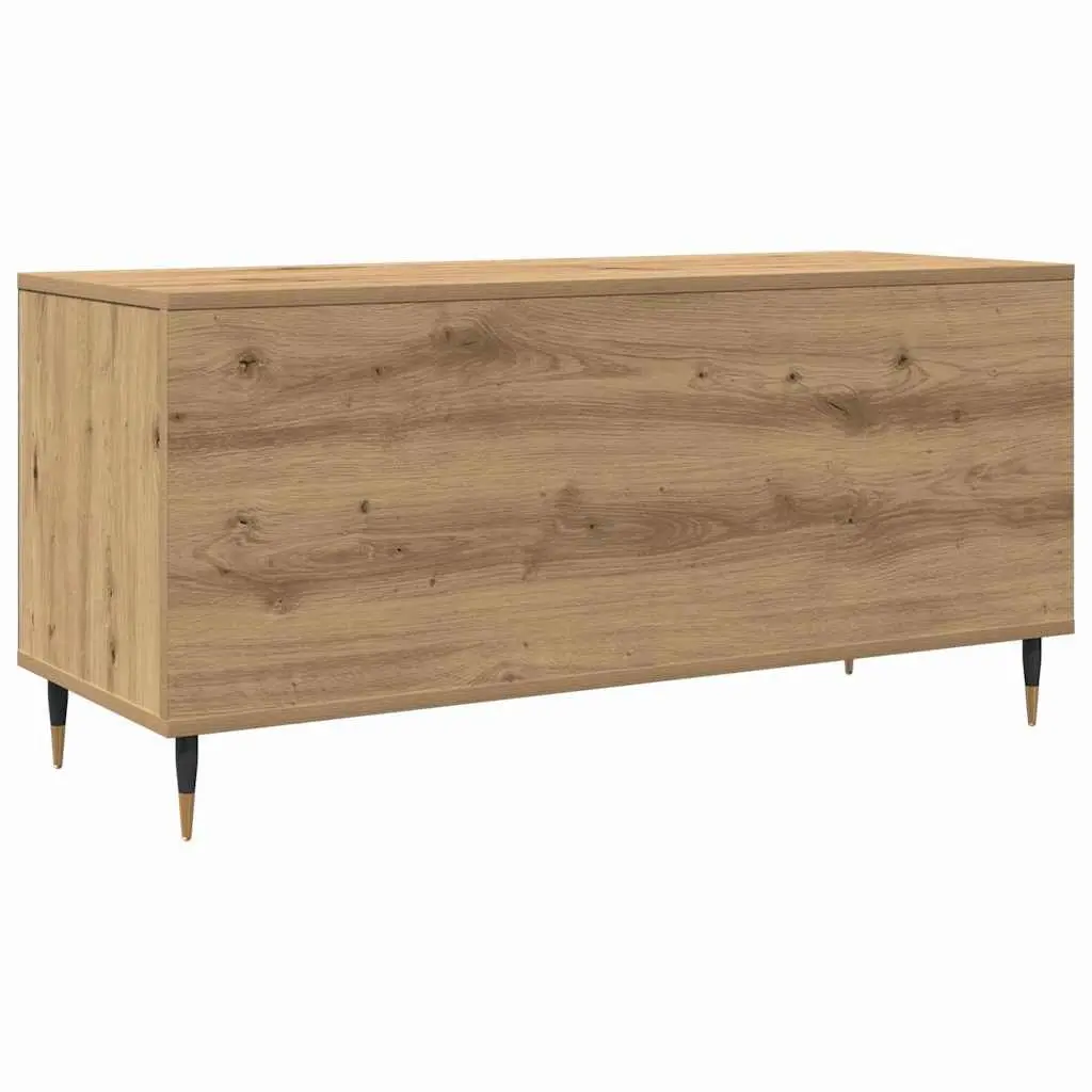 Record Cabinet Storage Unit Brown Engineered Wood Media Shelves Living Room