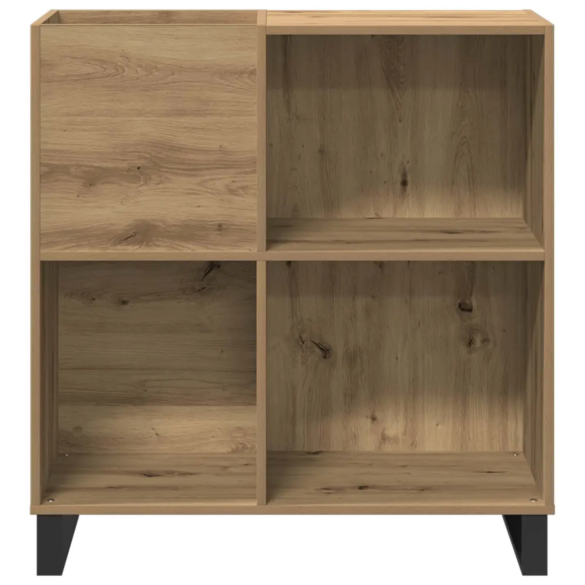 Record Storage Cabinet Engineered Wood Media Shelf Display Unit Living Room