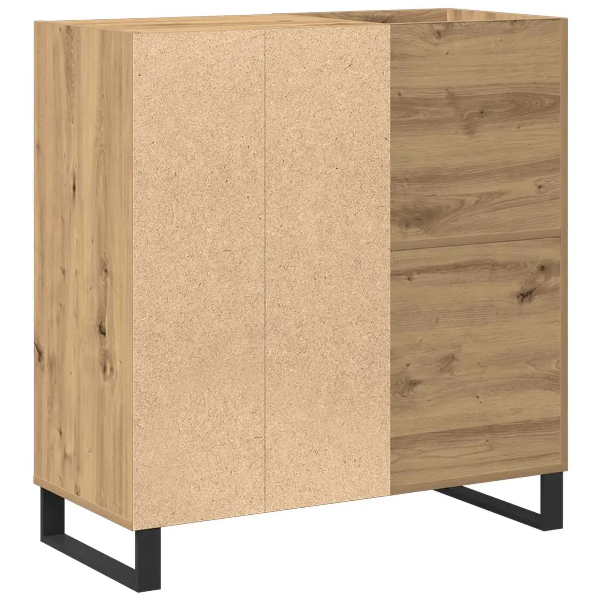 Record Storage Cabinet Engineered Wood Media Shelf Display Unit Living Room