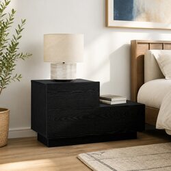 Enhance Your Space with a Black Oak Bedside Cabinet