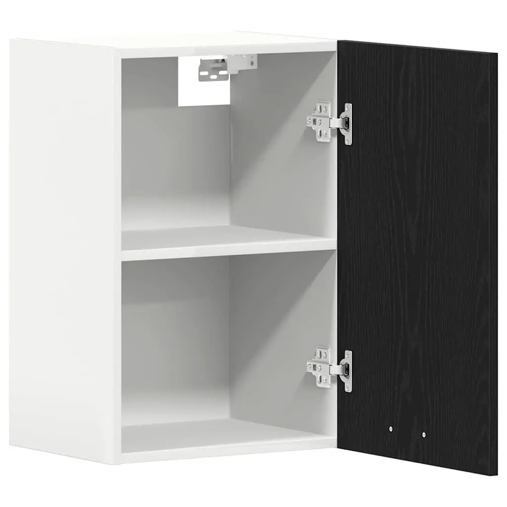 Hanging Kitchen Cabinet Wall-Mounted Black Oak 40x31x60 cm Engineered Wood Storage