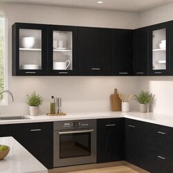 Elevate Your Kitchen with a Stylish Black Oak Cabinet