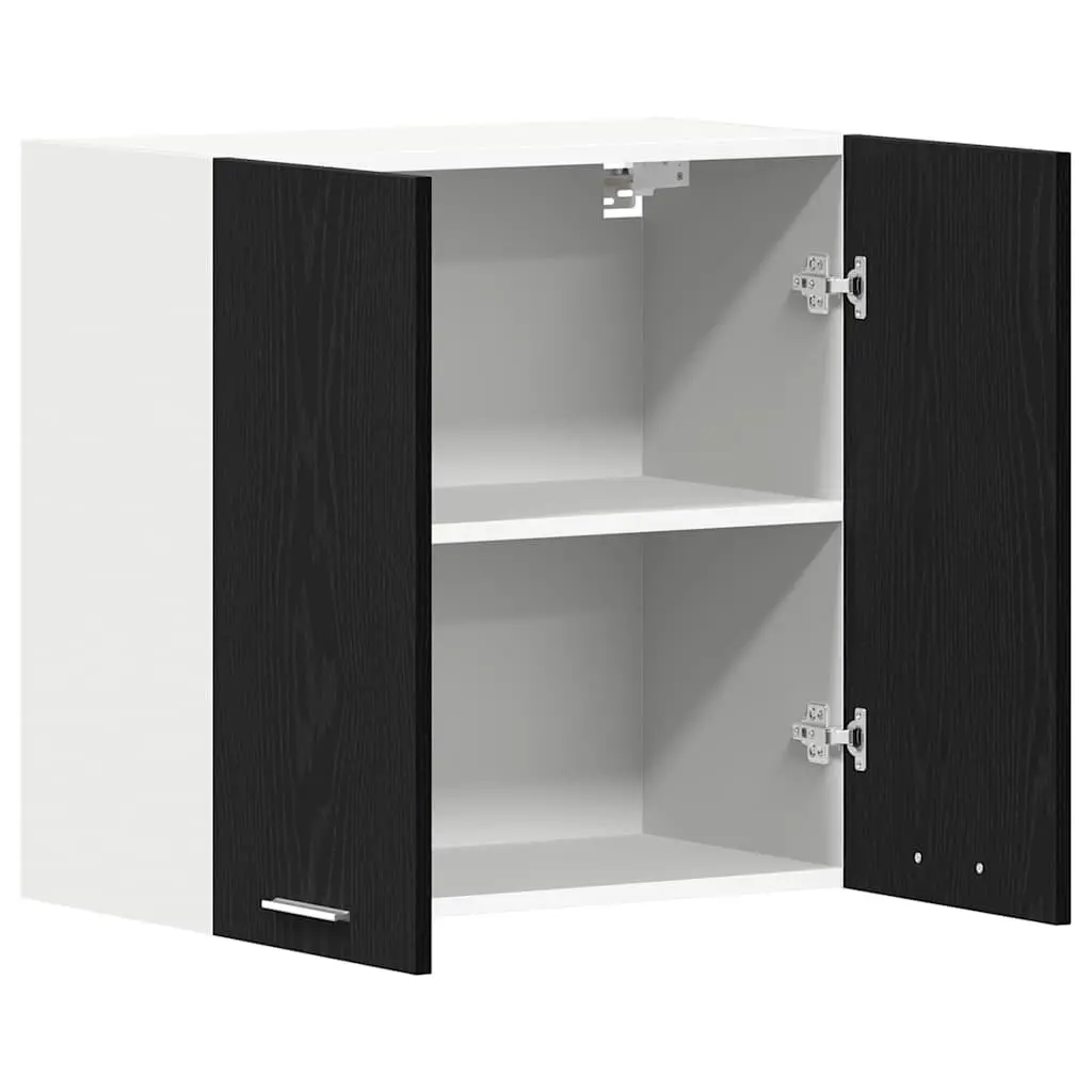 Hanging Kitchen Cabinet 60x31x60cm Black Oak Modern Storage Organiser