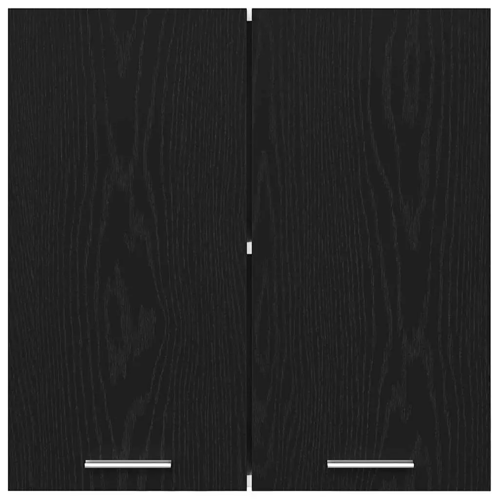 Hanging Kitchen Cabinet 60x31x60cm Black Oak Modern Storage Organiser